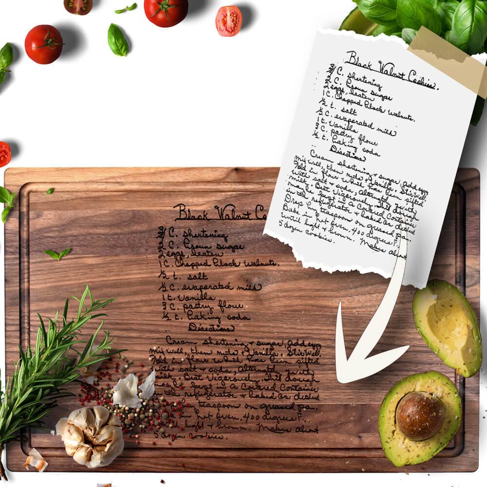 Recipe Personalized Cutting Board - Make A Gift For Mom With Her Recipe ...