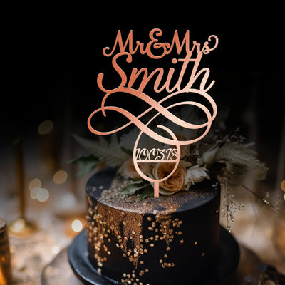 Unique and Custom Wedding Cake Toppers - Personalized with Mr & Mrs Surname