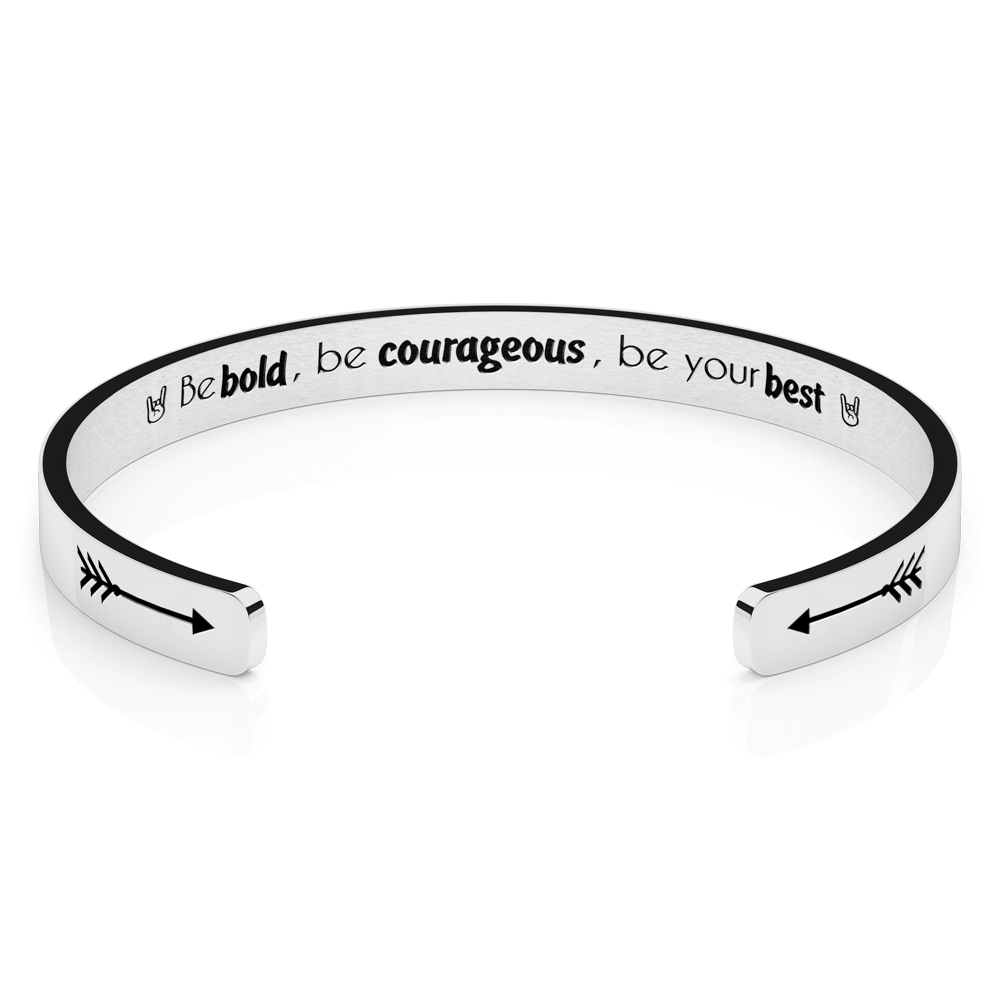 LUXTOMI Personalized Bracelet Be bold, be courageous, be your best