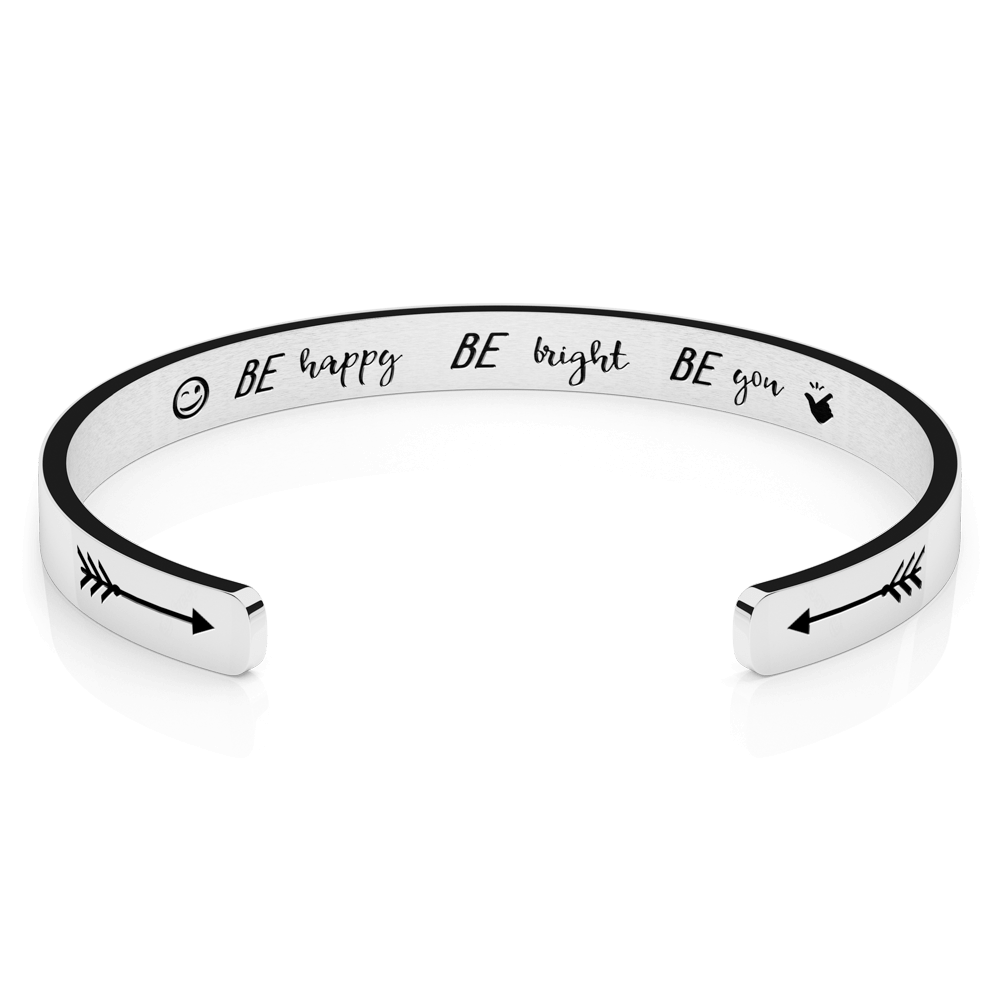 LUXTOMI Personalized Bracelet Be happy. be bright. be you.