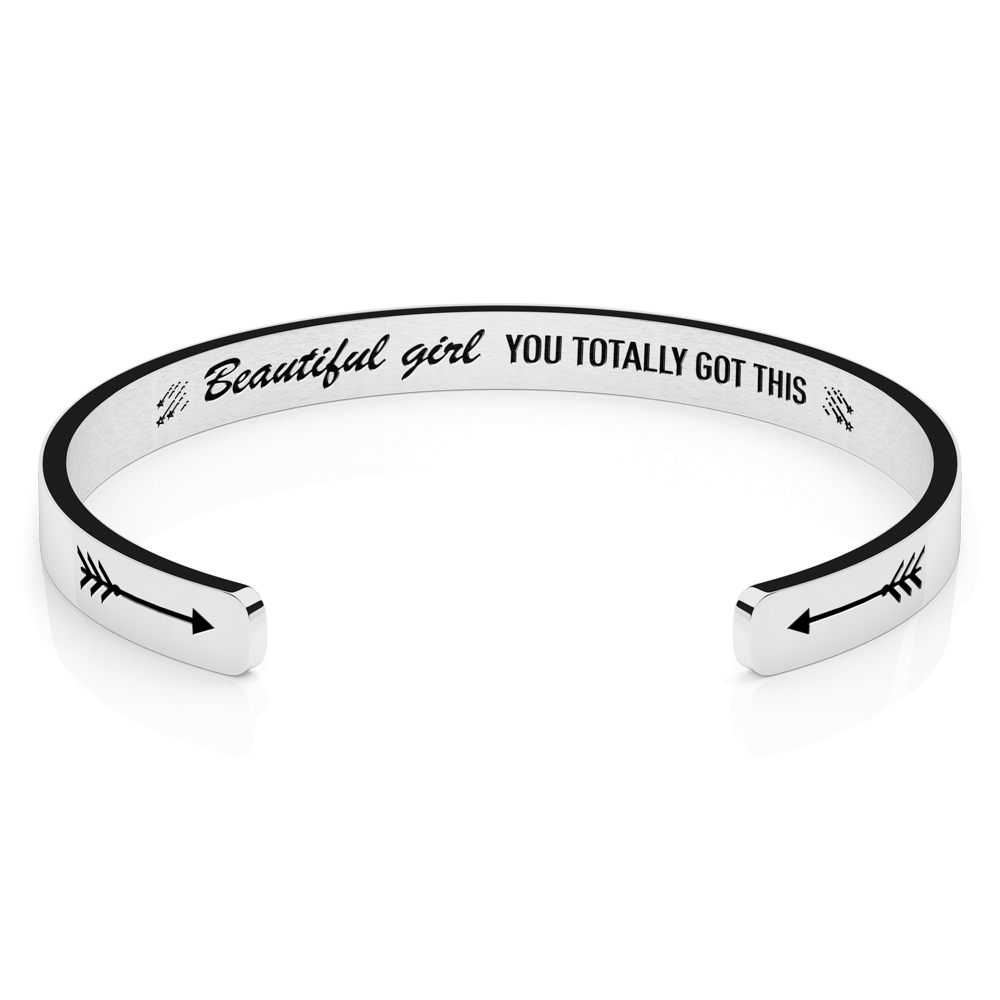 LUXTOMI Personalized Bracelet Beautiful girl you totally got this
