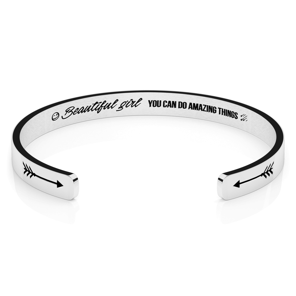 LUXTOMI Personalized Bracelet Beautiful girl, you can do amazing things.