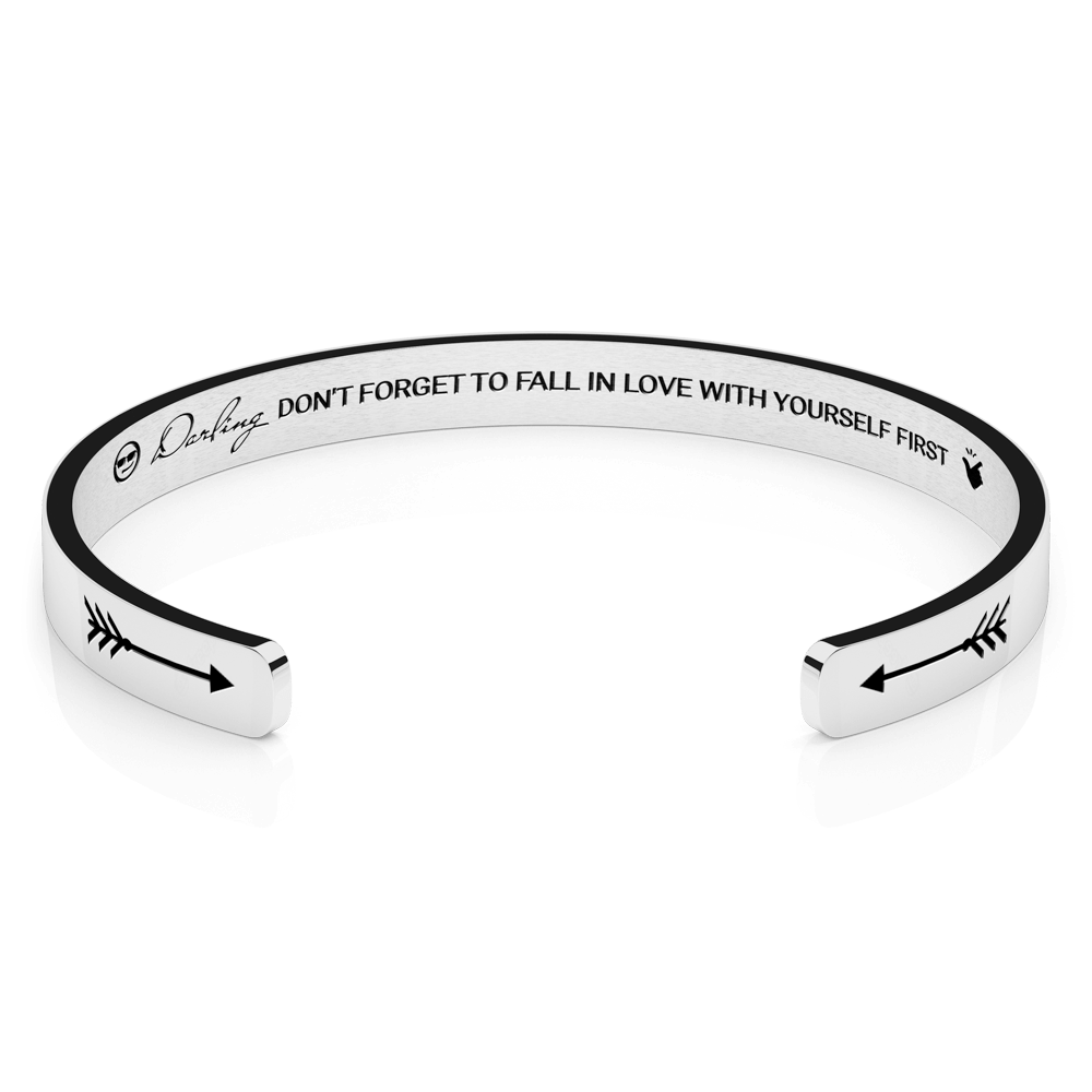 LUXTOMI Personalized Bracelet Darling don't forget to fall in love with yourself first