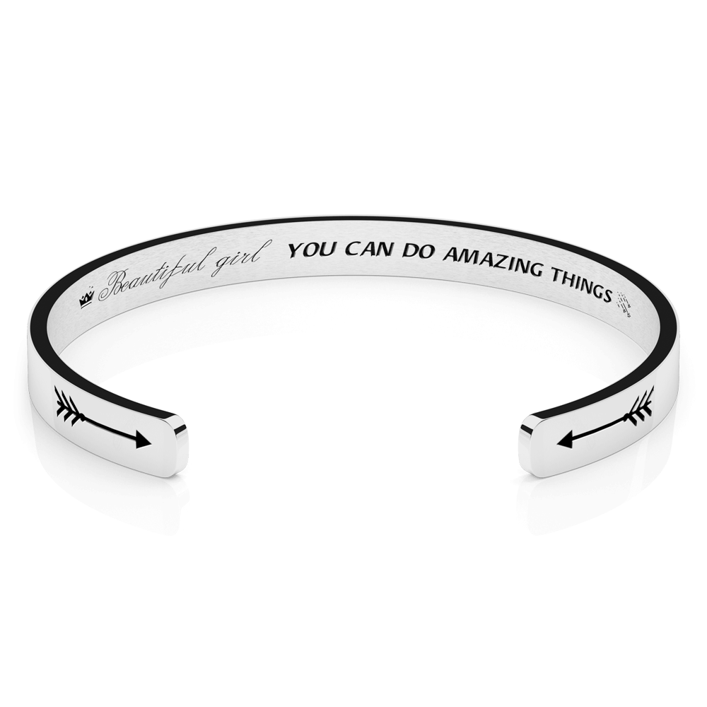 LUXTOMI Personalized Bracelet Beautiful girl, you can do amazing things.