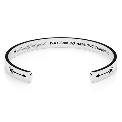LUXTOMI Personalized Bracelet Beautiful girl, you can do amazing things.