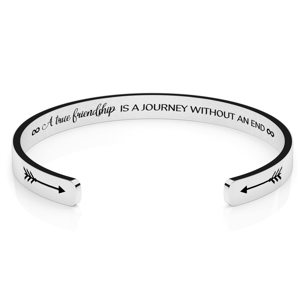 LUXTOMI Personalized Bracelet A true friend is a journey without an end