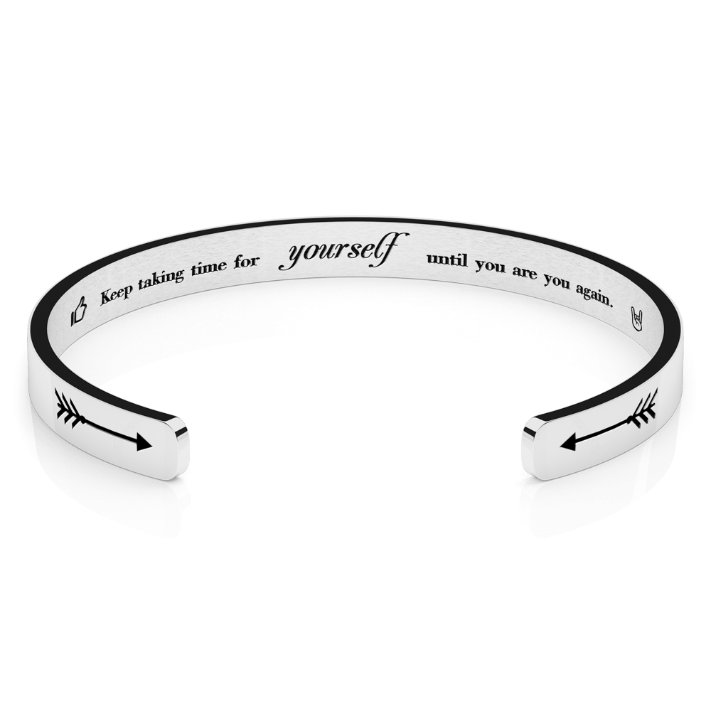 LUXTOMI Personalized Bracelet Keep taking time for your self until you are you again.