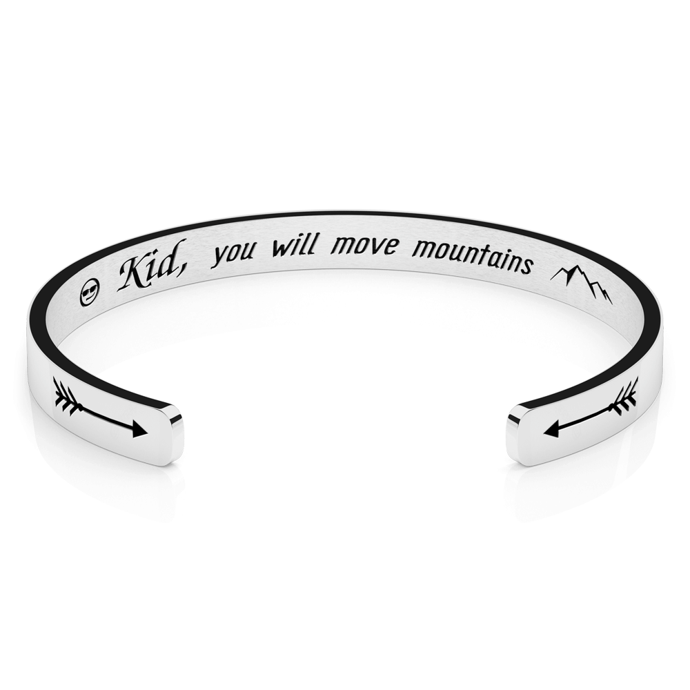 LUXTOMI Personalized Bracelet Kid,you will move mountains.