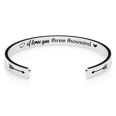 LUXTOMI Personalized Bracelet I love you three thousand