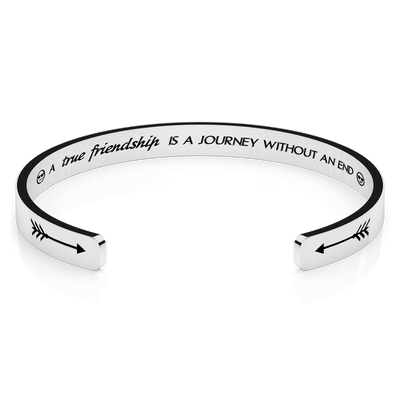 LUXTOMI Personalized Bracelet A true friendship is a journey without an end