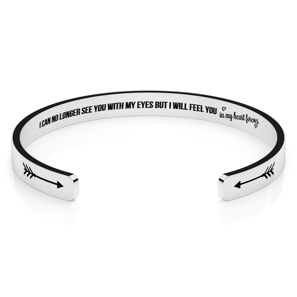 LUXTOMI Personalized Bracelet I can no longer see you with my eyes But Iwill feel you in my heart forever