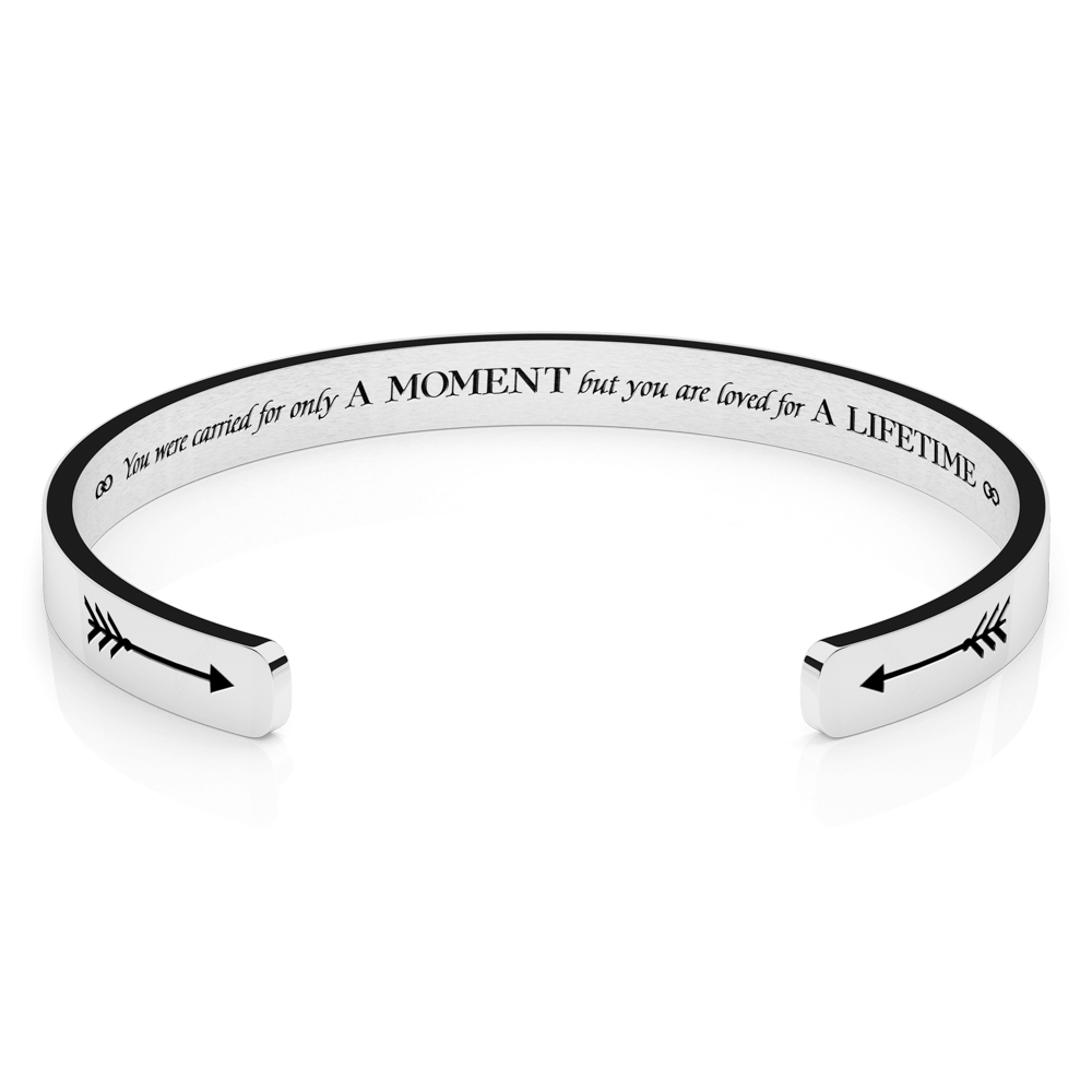 LUXTOMI Personalized Bracelet You were carried only a moment but you are loved for a life time