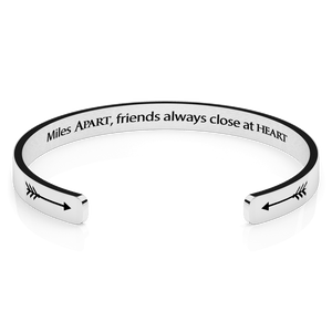 LUXTOMI Personalized Bracelet Miles apart, friends always close at heart