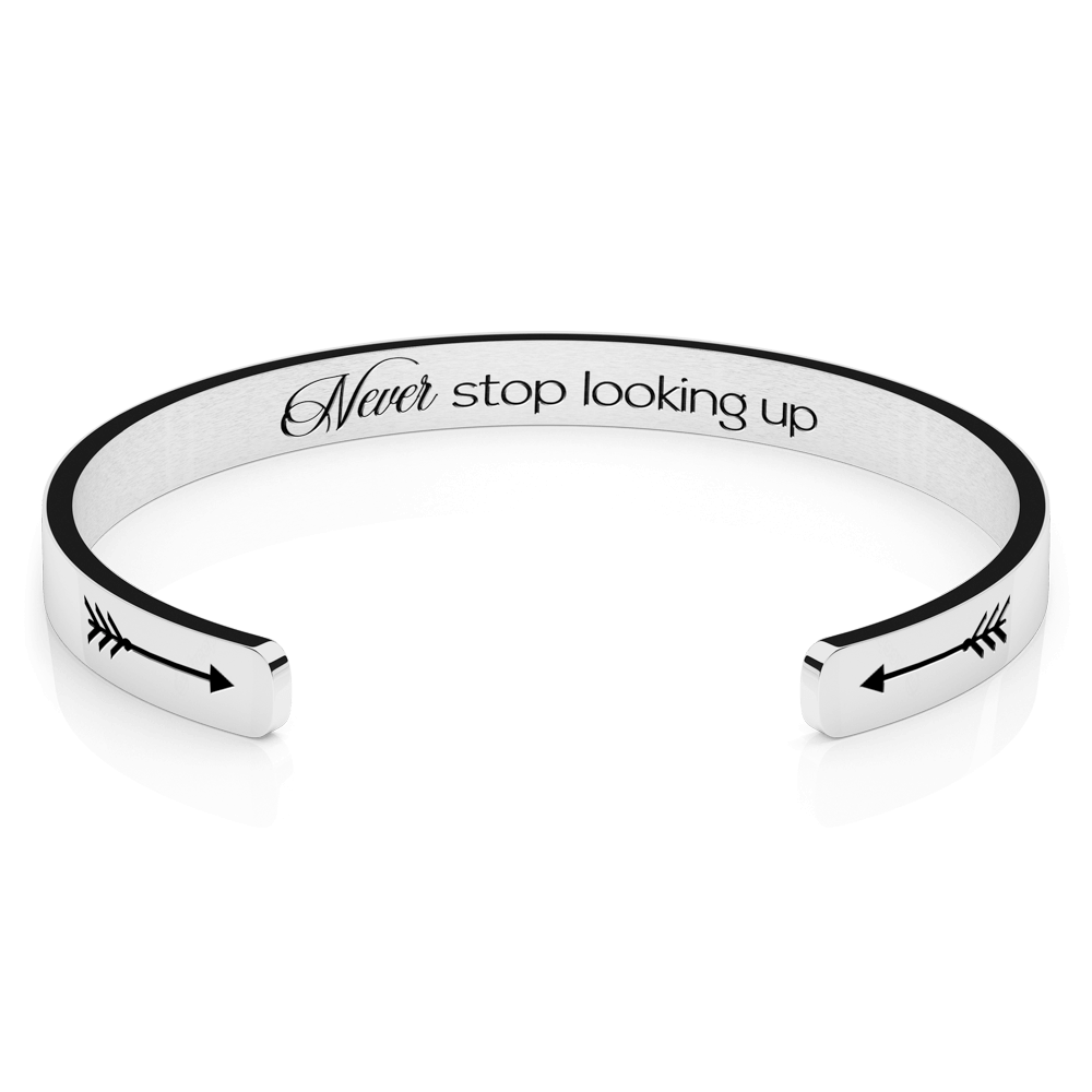 LUXTOMI Personalized Bracelet Never stop looking up