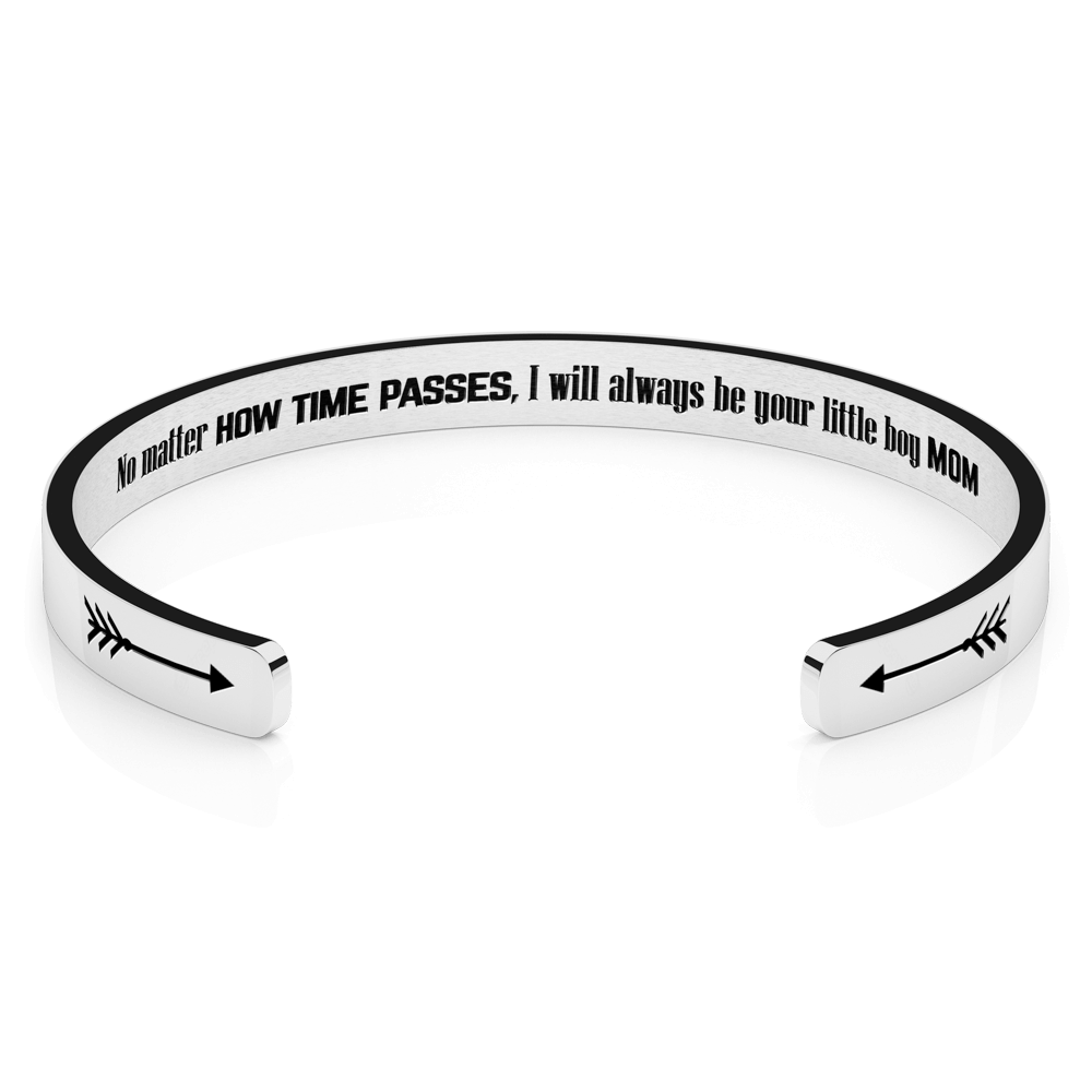LUXTOMI Personalized Bracelet No matter how time passes, I will always be your little boy MOM