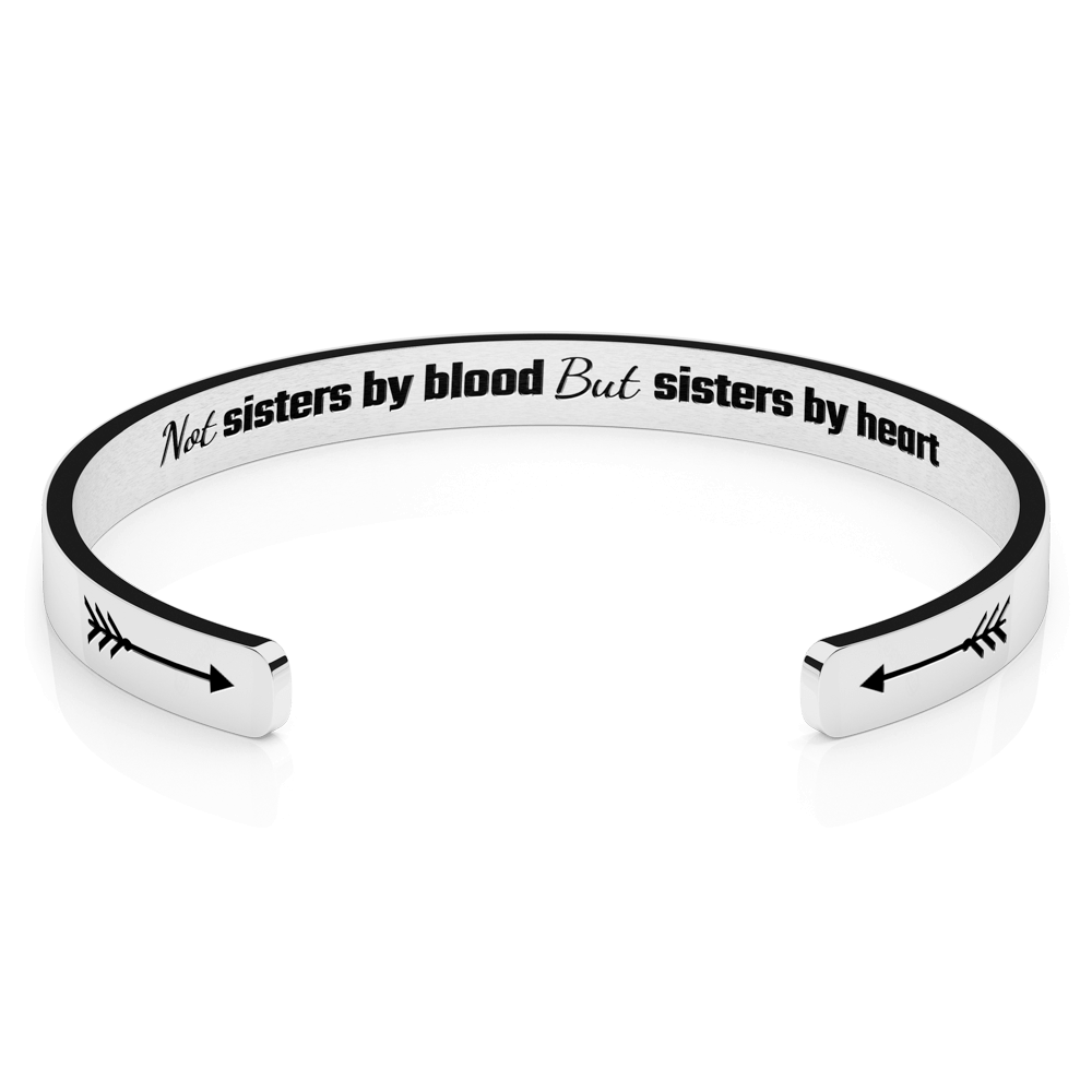 LUXTOMI Personalized Bracelet Not sisters by blood but sisters by heart