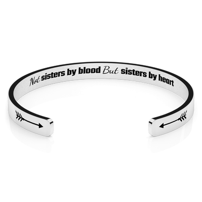 LUXTOMI Personalized Bracelet Not sisters by blood but sisters by heart