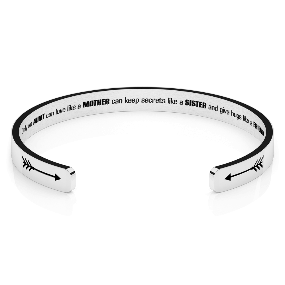 LUXTOMI Personalized Bracelet Only an aunt can love like a mother can keep secrets like a sister and give hugs like a friend