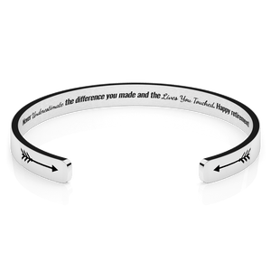 LUXTOMI Personalized Bracelet Never underestimate the difference you made and the Lives you touched.Happy retirement!