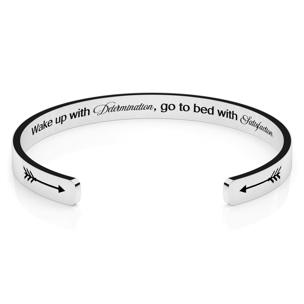 LUXTOMI Personalized Bracelet Wake up with determination, go to bed with satisfaction.