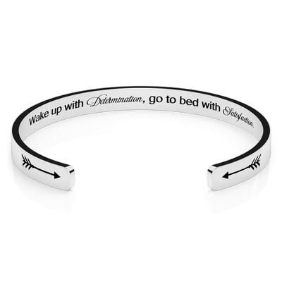 LUXTOMI Personalized Bracelet Wake up with determination, go to bed with satisfaction.