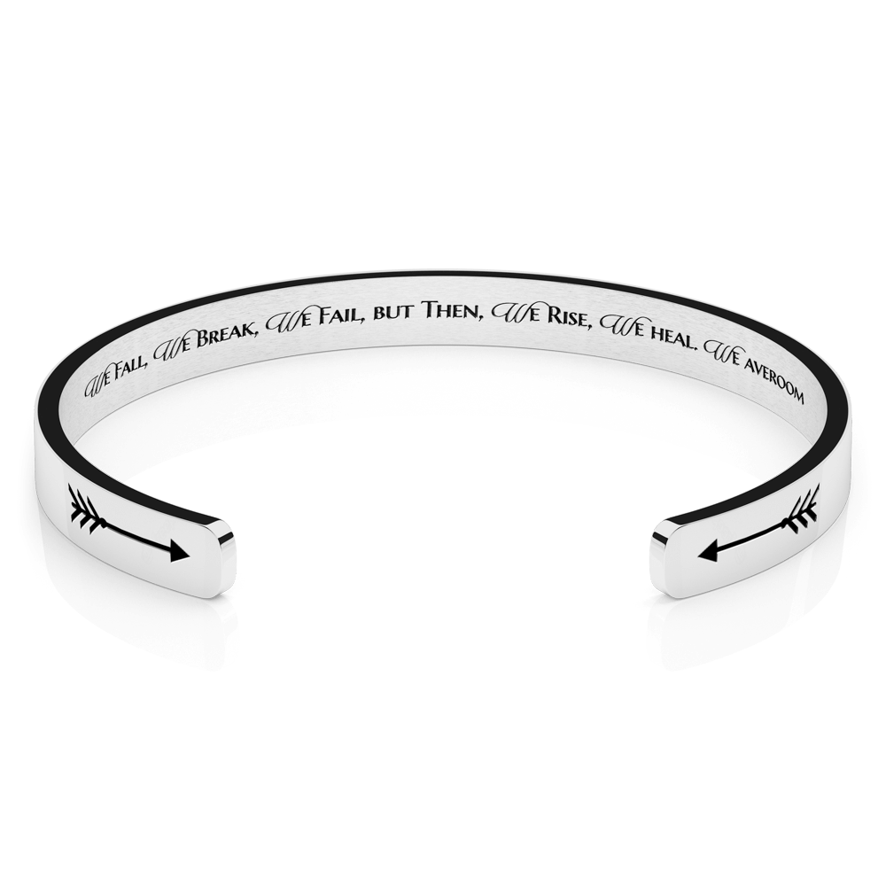LUXTOMI Personalized Bracelet We Fall, we Break, we Fail, but Then, we Rise, we heal. we averoomLUXTOMI Personalized Bracelet 
