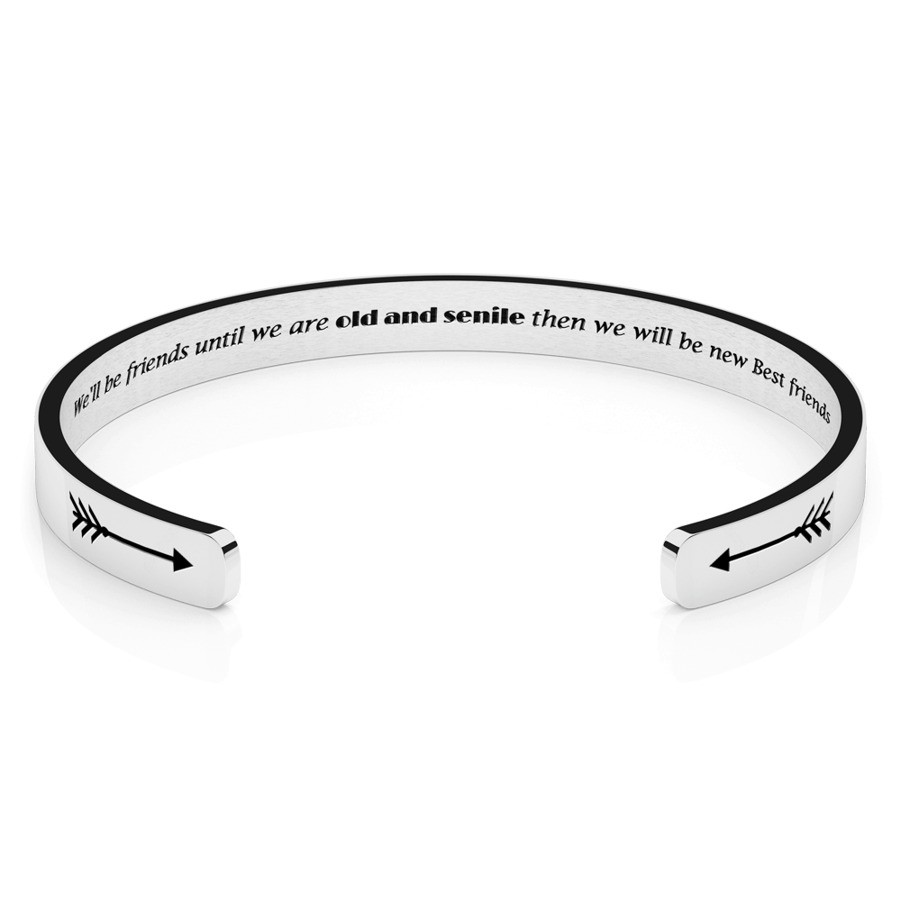 LUXTOMI Personalized Bracelet We'll be friends until we are old and senile ther we will be new Best friendsLUXTOMI Personalized Bracelet 