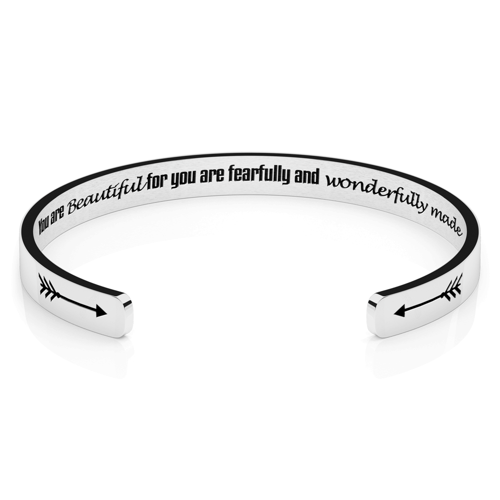 LUXTOMI Personalized Bracelet You are beautiful for you are fearfully and wonderfully made