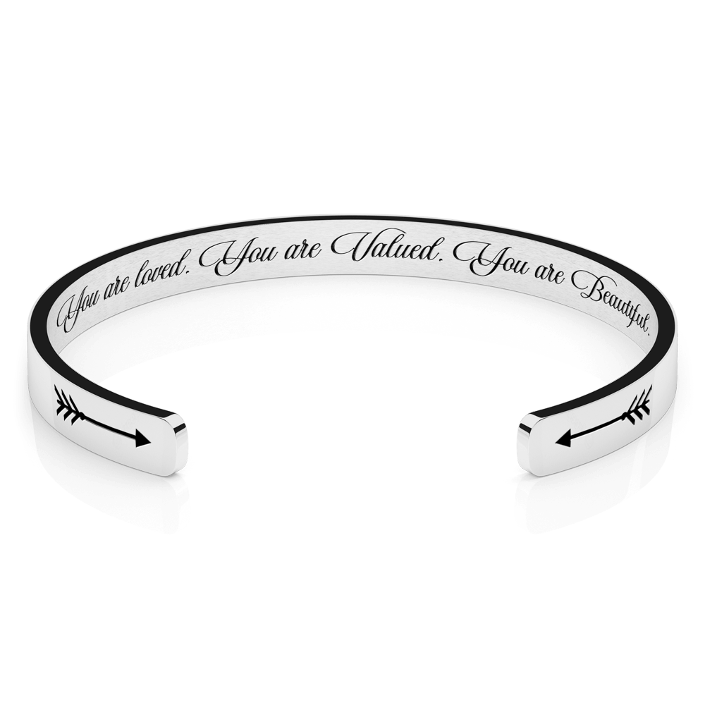 LUXTOMI Personalized Bracelet You are loved. You are Valued. You are Beautiful.