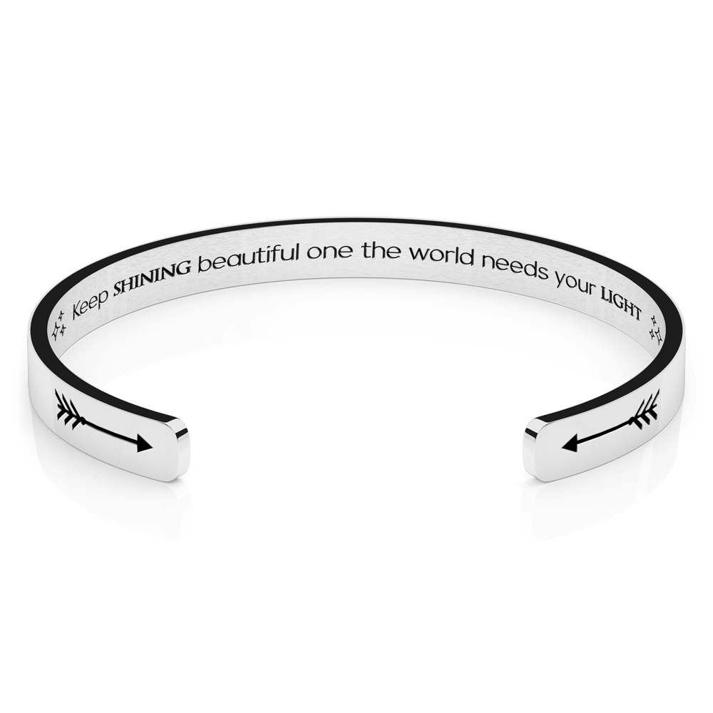 LUXTOMI Personalized Bracelet Keep shining beautiful one the world needs your light