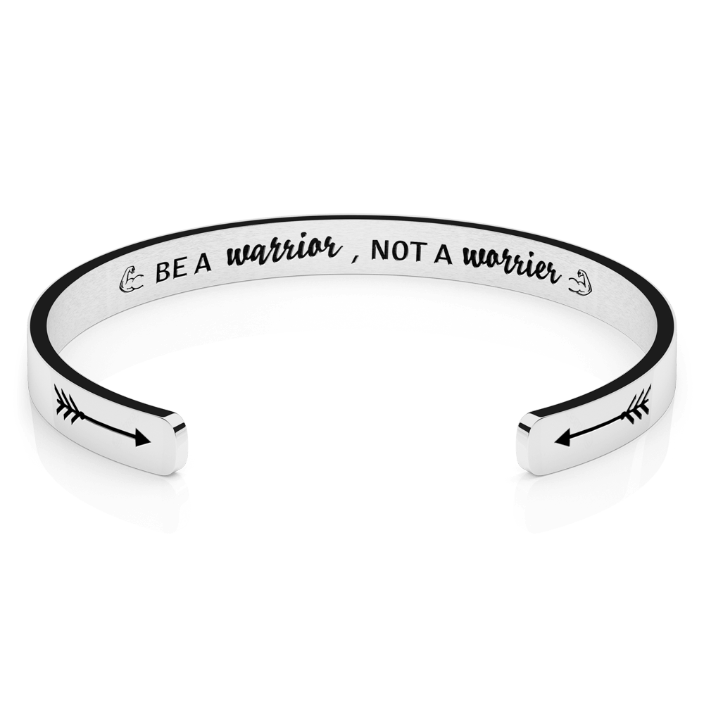 LUXTOMI Personalized Bracelet Be a warrior. not a worrier
