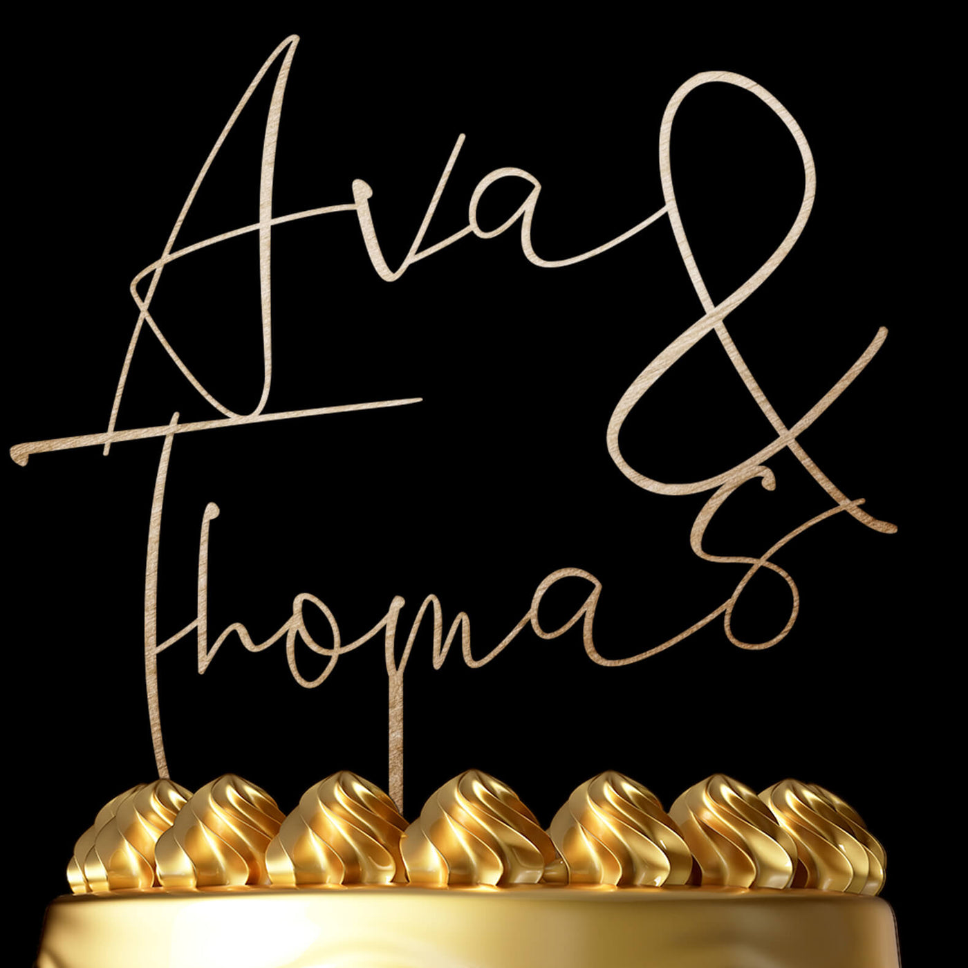 Personalized Cake Topper Ava - Wedding Cake Topper by Luxtomi