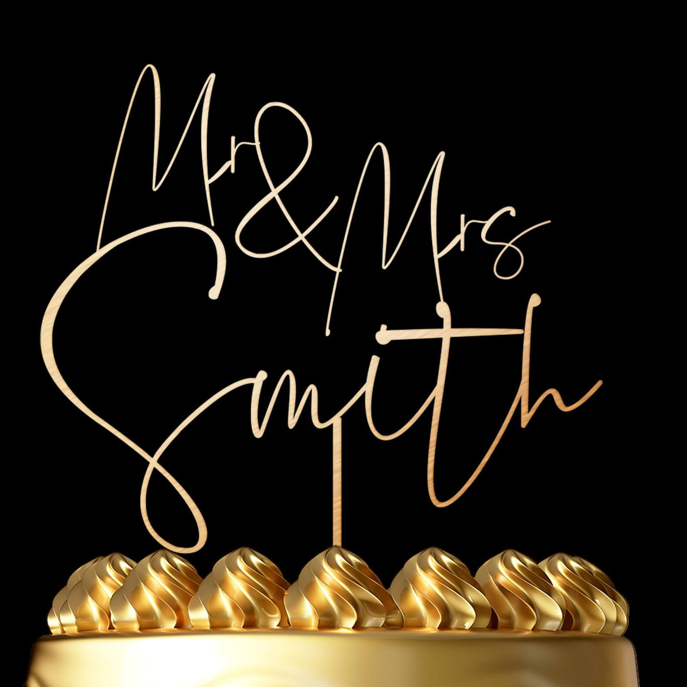 Celebrate Your Love with Personalized Wedding Cake Toppers - Custom Mr & Mrs Surname Toppers