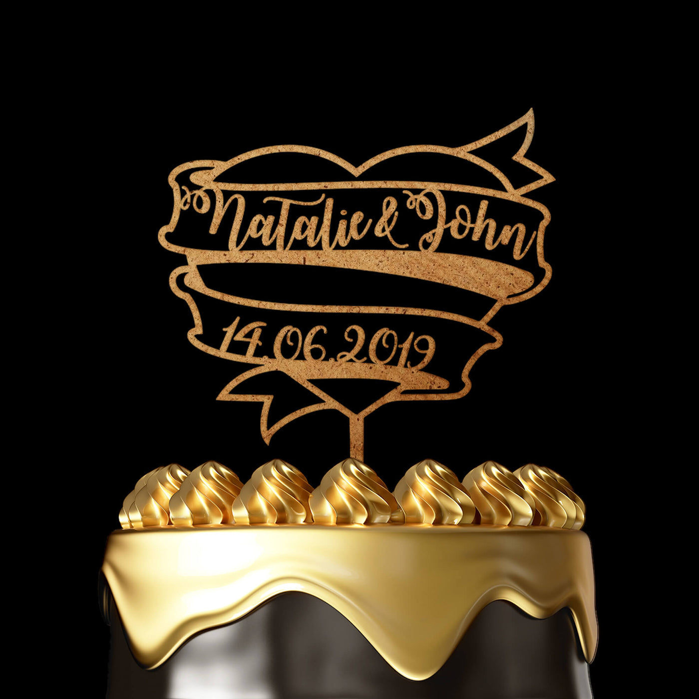 Personalized Cake Topper Henderson - Wedding Cake Topper by Luxtomi