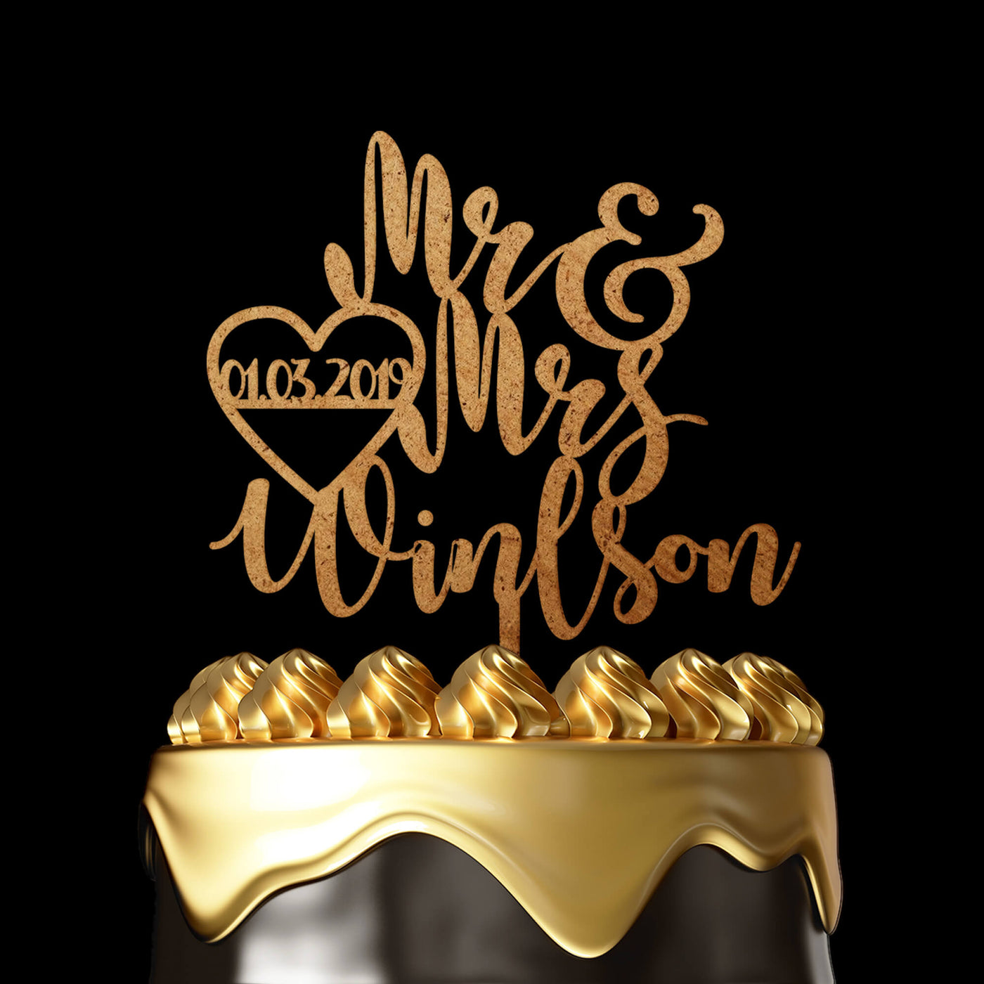 Personalized Cake Topper Henderson - Wedding Cake Topper by Luxtomi
