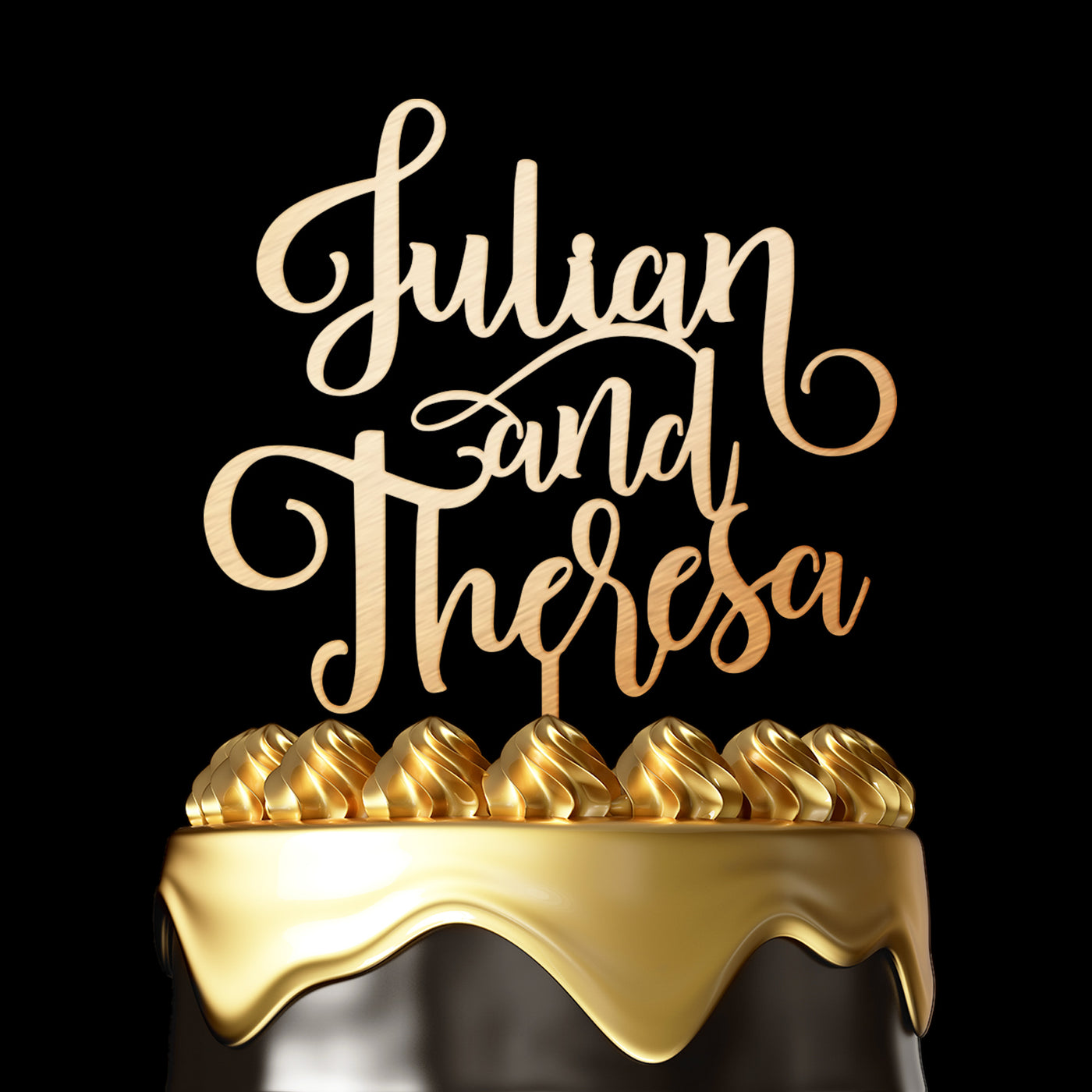 2 Names Cake Topper - Wedding Cake Topper by Luxtomi
