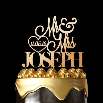 Bespoke Wedding Cake Toppers - Personalized Mr & Mrs Toppers to Celebrate Your Love