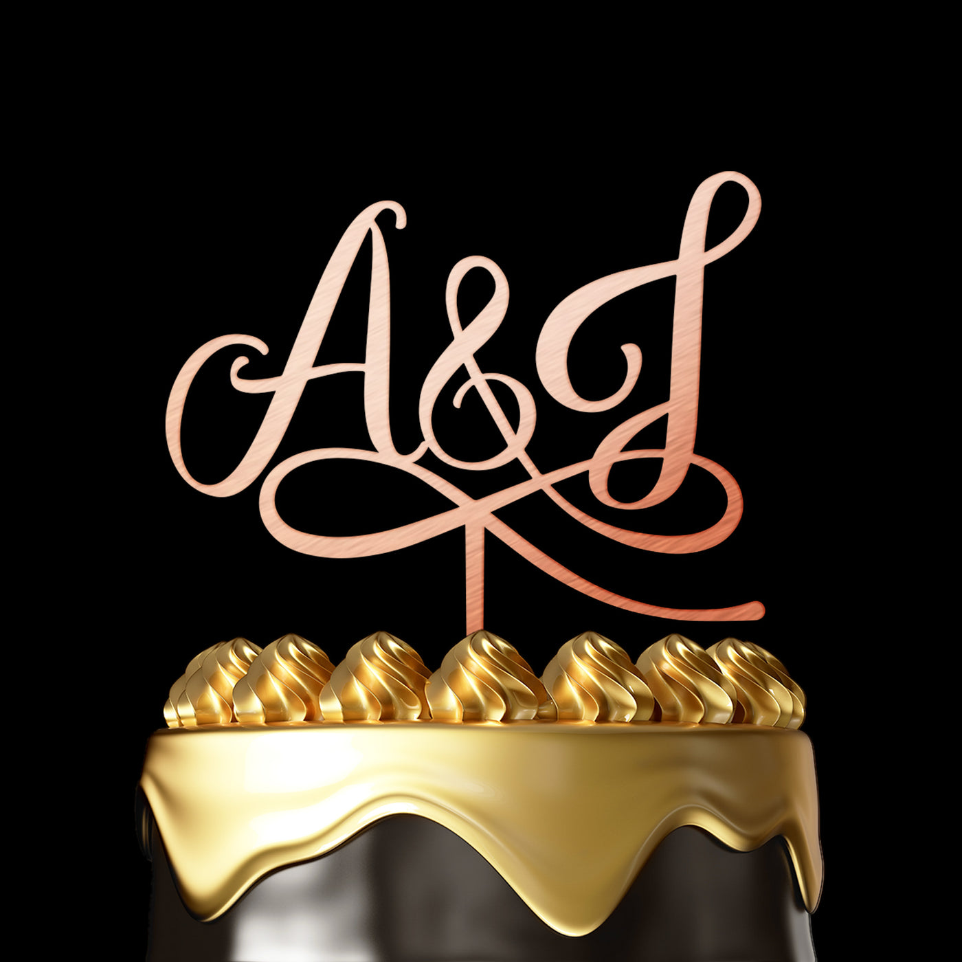 Personalized Cake Topper A&B - Wedding Cake Topper by Luxtomi