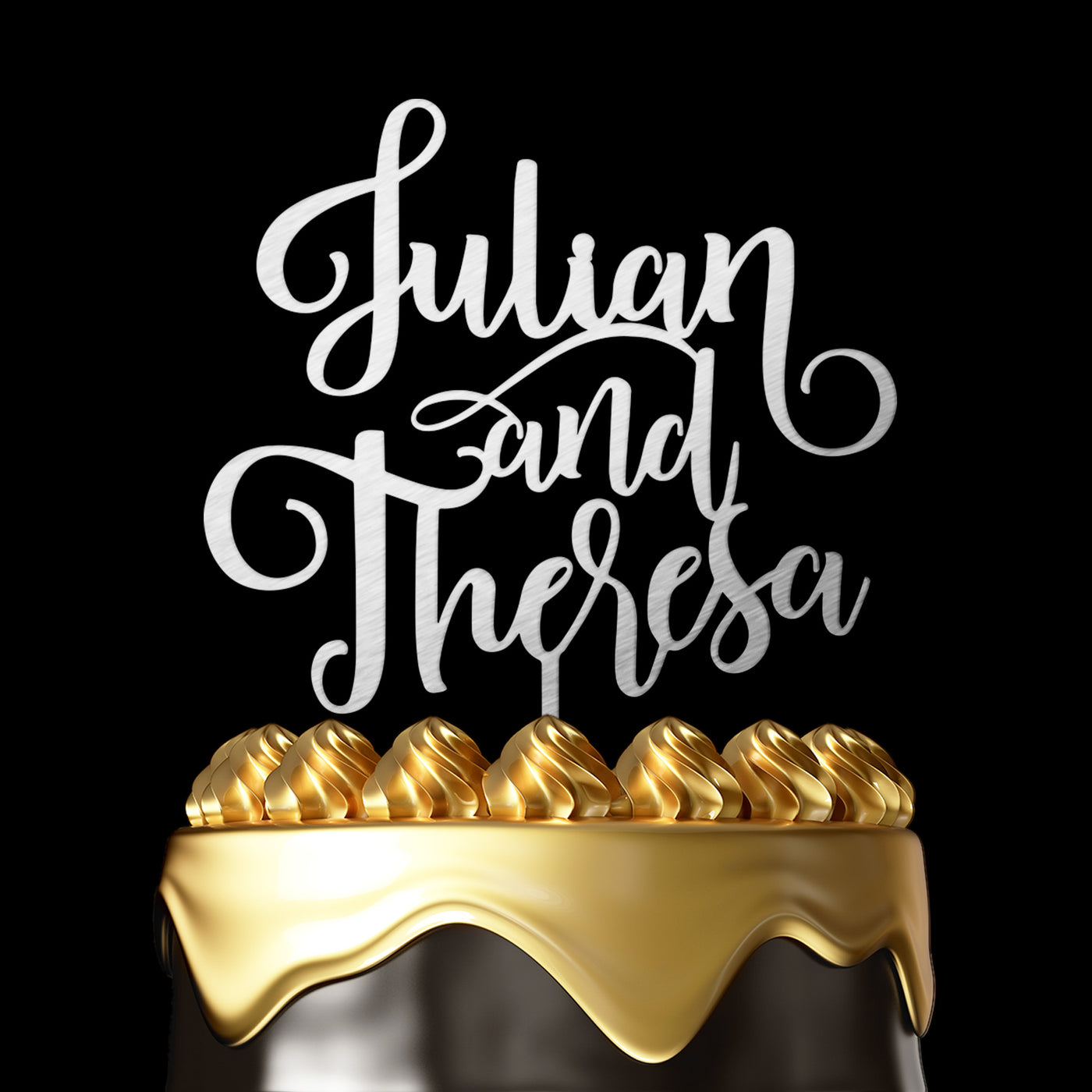 2 Names Cake Topper - Wedding Cake Topper by Luxtomi