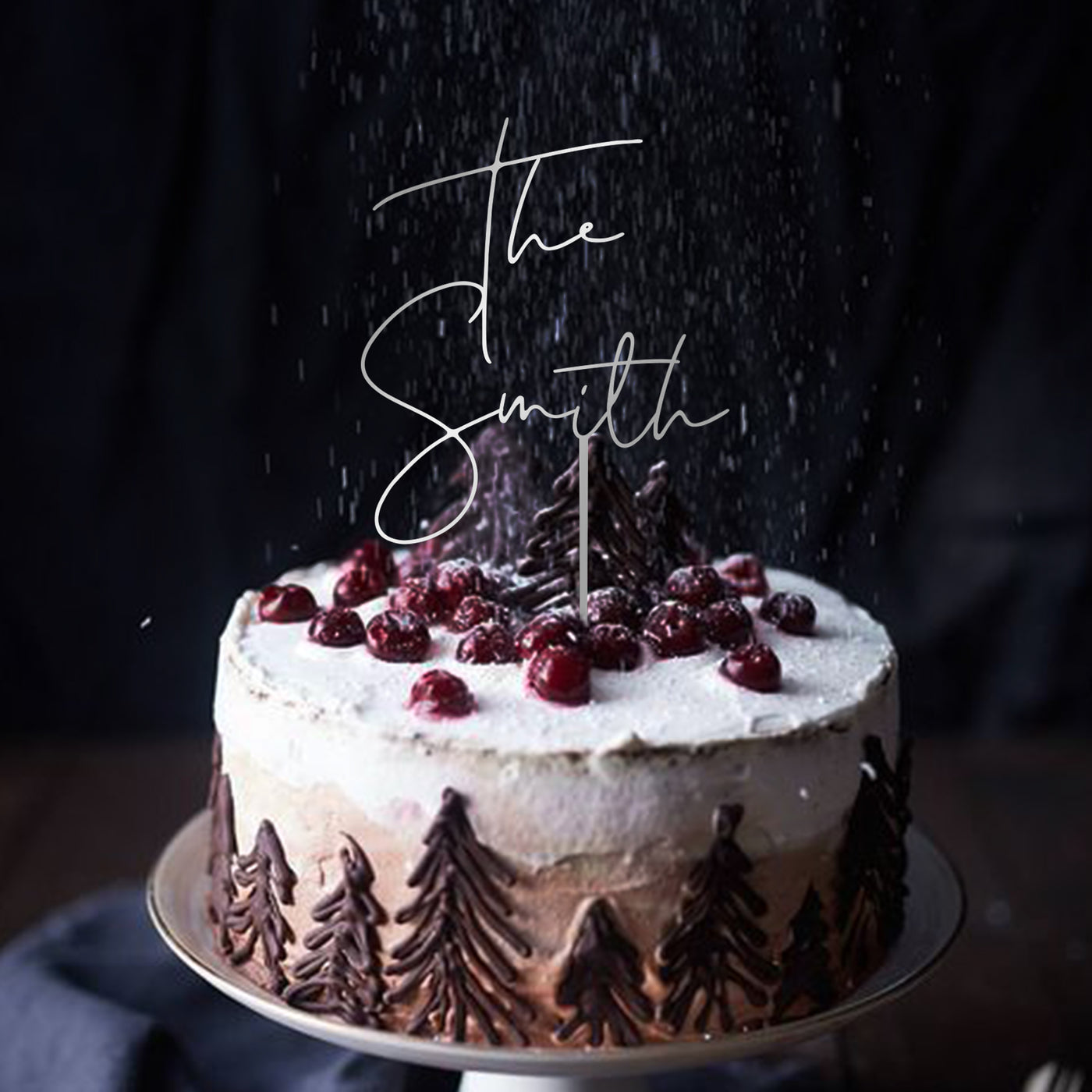Uniquely Ours: Custom Wedding Cake Topper with Personalized Surname and Elegant Design to Celebrate Our Union