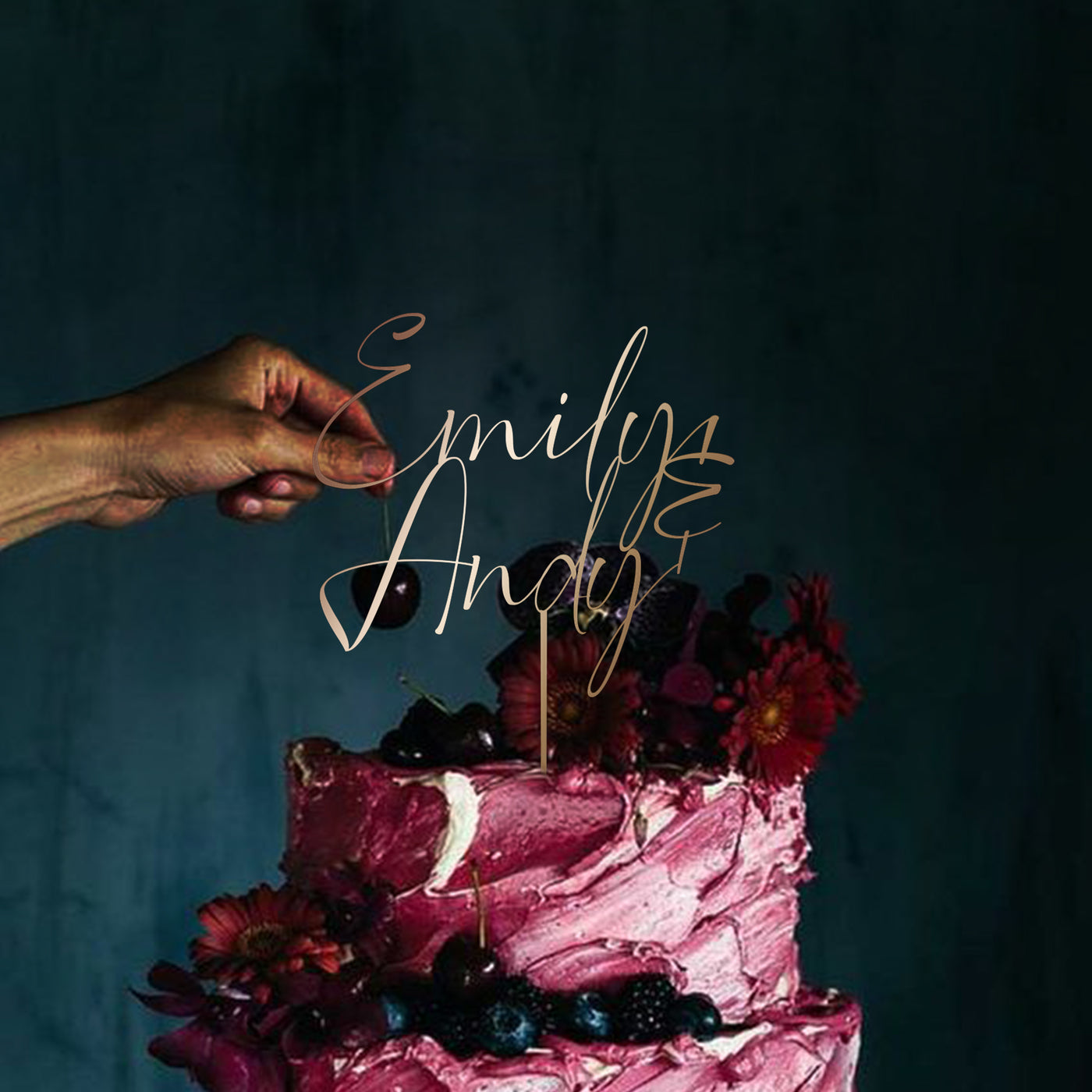 Uniquely Ours: Custom Wedding Cake Topper with Personalized Surname and Elegant Design to Celebrate Our Union