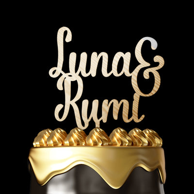 2 Names Cake Topper 1 - Wedding Cake Topper by Luxtomi