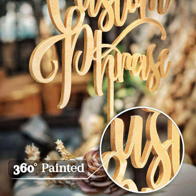 Customized Wedding Cake Toppers - Personalized Mr & Mrs Surname Toppers for Your Big Day