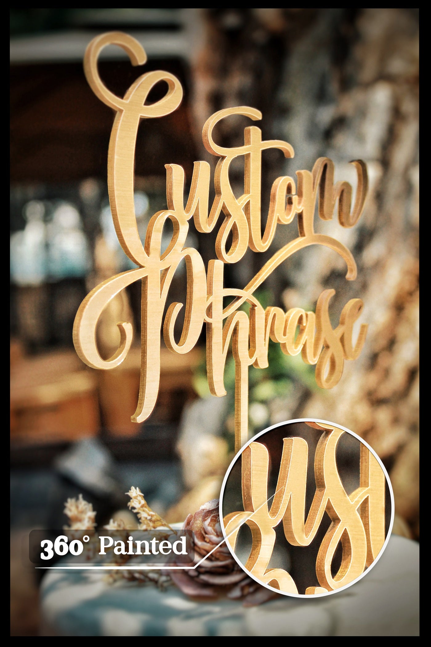 Wreath cake topper for wedding, Initial cake topper for Rustic wedding decor, Custom cake topper bride and groom