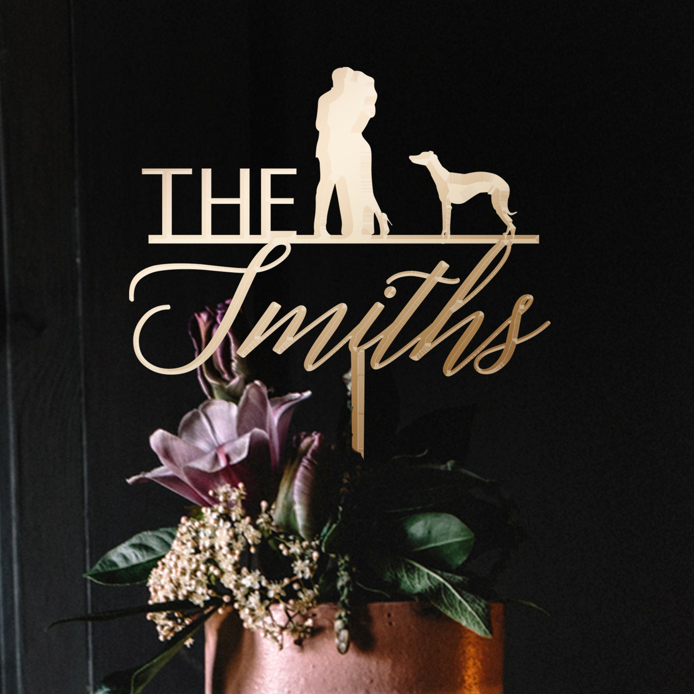 Custom wedding cake toppers with dogs, Rustic wedding cake topper bride and groom names, Funny wedding cake topper with cats by Luxtomi